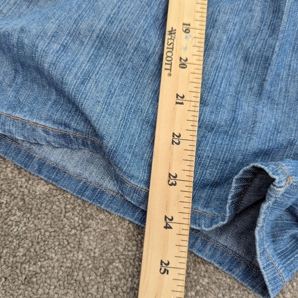 BLUE Spice blue denim overalls romper shorts size Small - Picture 6 of 10